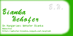 bianka wehofer business card